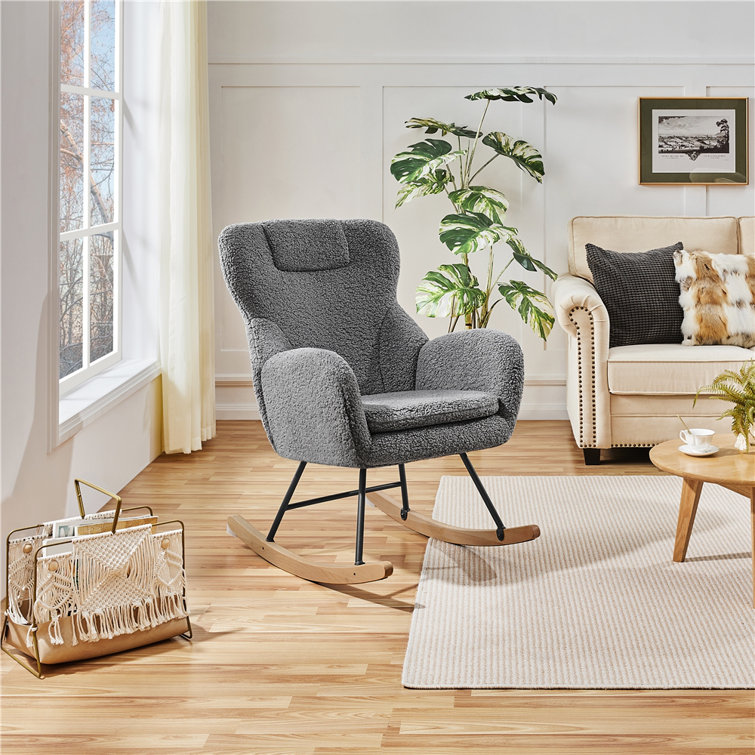 Living room with rocking sales chair